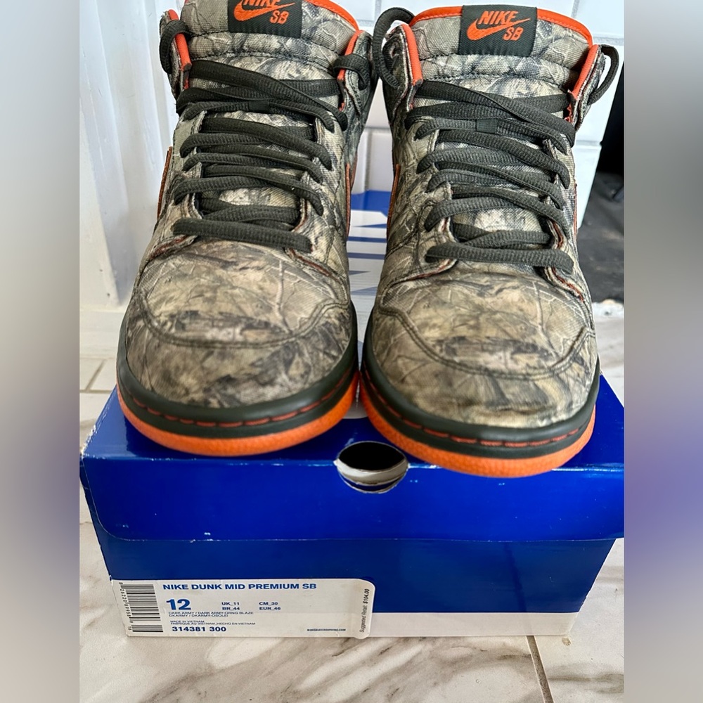 ⭐️RARE⭐️ NIKE Dunk SB Mid Real Tree Camo 314381-300 Men’s Size 12
